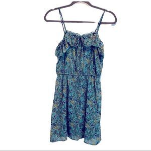 Mossimo Blue Paisley Sleeveless Mini Dress Women’s Size Medium (M)